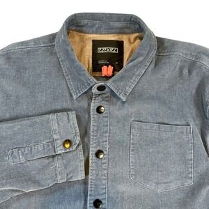 Ezekiel Corduroy Snap Button Up Shirt Mens XXL Blue Long Sleeve Shacket Workwear